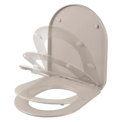 Abattant Wc|GoodHome Abattant WC duroplas Tanaro taupe