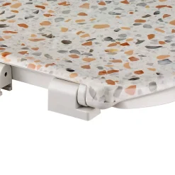GoodHome Abattant WC Genoa coloris blanc et jaune clair en duraplast avec frein de chute