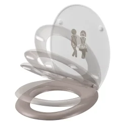Abattant Wc|GoodHome Abattant WC Genoa lui & elle