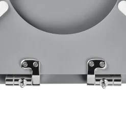 Abattant Wc|GoodHome Abattant WC Morava coloris gris en MDF avec frein de chute