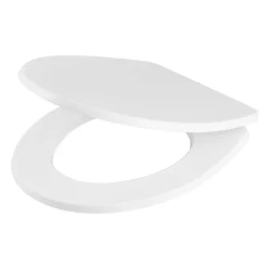 Abattant Wc|GoodHome Abattant WC Morava coloris blanc en MDF avec frein de chute