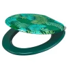 GoodHome Abattant WC Pilica coloris vert en bois avec frein de chute