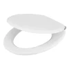 Abattant Wc|GoodHome Abattant WC Pilica coloris blanc en bois avec frein de chute