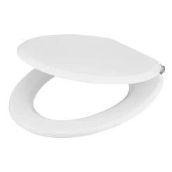 Abattant Wc|GoodHome Abattant WC Pilica coloris blanc en bois avec frein de chute