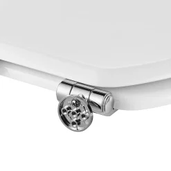 Abattant Wc|GoodHome Abattant WC Pilica coloris blanc en bois avec frein de chute