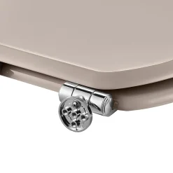 Abattant Wc|GoodHome Abattant WC Pilica coloris taupe en bois avec frein de chute