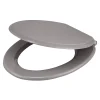 Abattant Wc|GoodHome Abattant WC Pilica coloris gris en bois avec frein de chute