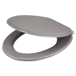 Abattant Wc|GoodHome Abattant WC Pilica coloris gris en bois avec frein de chute