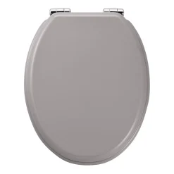 Abattant Wc|GoodHome Abattant WC Pilica coloris gris en bois avec frein de chute