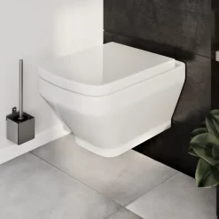 GoodHome Abattant WC Teesta en duraplast coloris blanc avec frein de chute