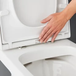 GoodHome Abattant WC Teesta en duraplast coloris blanc avec frein de chute