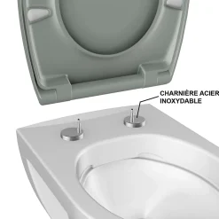 Abattant Wc|Bemis Abattant WC gris clair brillant Classic