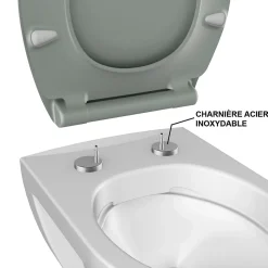 Abattant Wc|Bemis Abattant WC gris clair brillant Slim