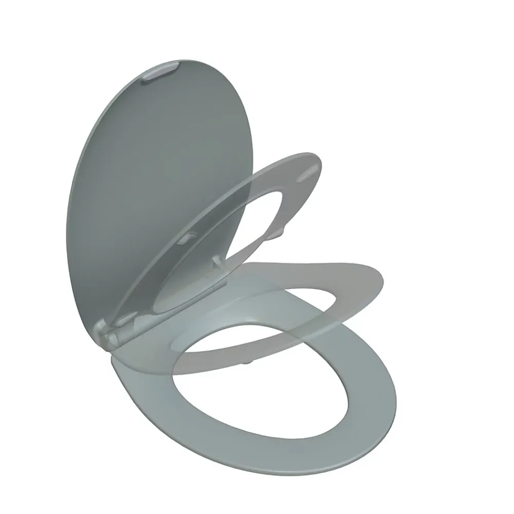 Abattant Wc|Bemis Abattant WC gris clair brillant Slim