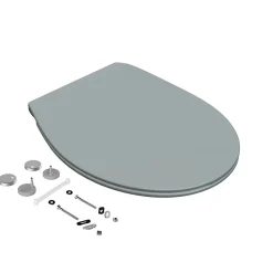 Abattant Wc|Bemis Abattant WC gris clair brillant Slim