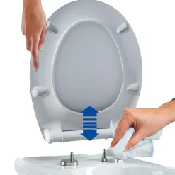 Abattant Wc|Bemis Abattant WC gris clair brillant Slim