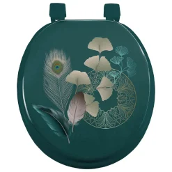 Importdistrib Abattant wc imprimé "ginkoblue" 47cm vert