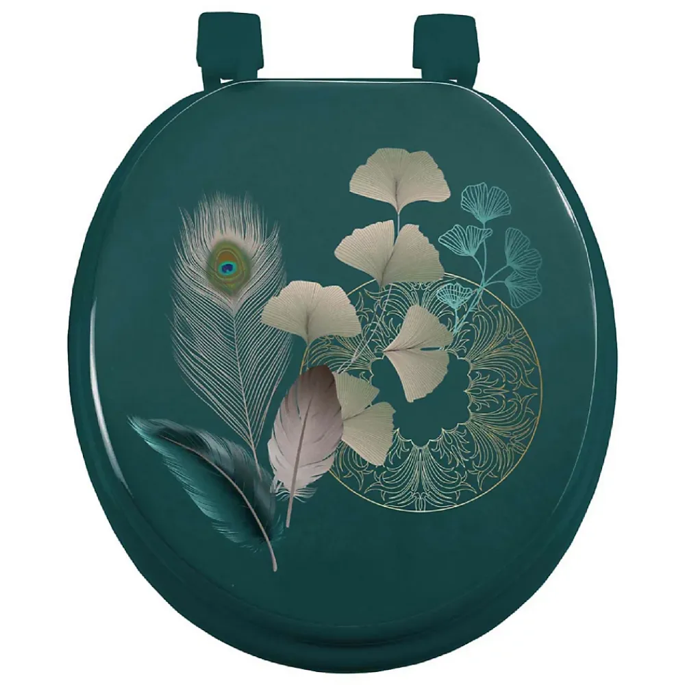 Importdistrib Abattant wc imprimé "ginkoblue" 47cm vert