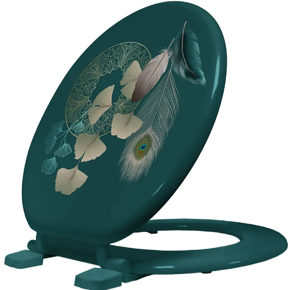Importdistrib Abattant wc imprimé "ginkoblue" 47cm vert