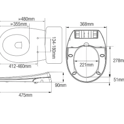 Wc Japonais|Planète Bain Abattant wc japonais - lavant non électrique pour cuvette ovale - Ozus