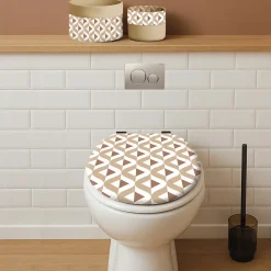 Levasseur Abattant WC Ines noisette en thermodur avec frein de chute