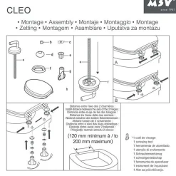MSV Abattant Wc MDF Beige - - Universel - Acier Inoxydable - Accessoires de salle de bain
