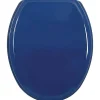 Abattant Wc|MSV Abattant Wc MDF Bleu Marine - - Universel - Fixation par le dessus avec entraxe universelle