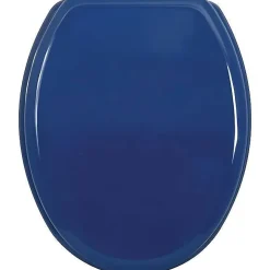 Abattant Wc|MSV Abattant Wc MDF Bleu Marine - - Universel - Fixation par le dessus avec entraxe universelle