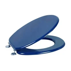 Abattant Wc|MSV Abattant Wc MDF Bleu Marine - - Universel - Fixation par le dessus avec entraxe universelle