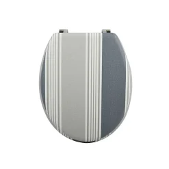 MSV Abattant wc MDF Cardiff Gris Charnières Inox
