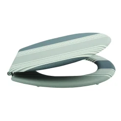 MSV Abattant wc MDF Cardiff Gris Charnières Inox