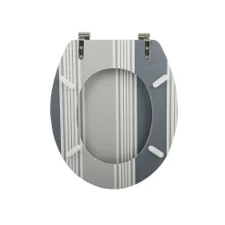 MSV Abattant wc MDF Cardiff Gris Charnières Inox