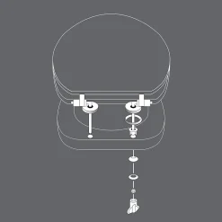 Abattant Wc|Douceur D'Intérieur Abattant WC MDF charnières métal Bubble