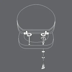 Abattant Wc|Douceur D'Intérieur Abattant WC MDF charnières métal HAVANE