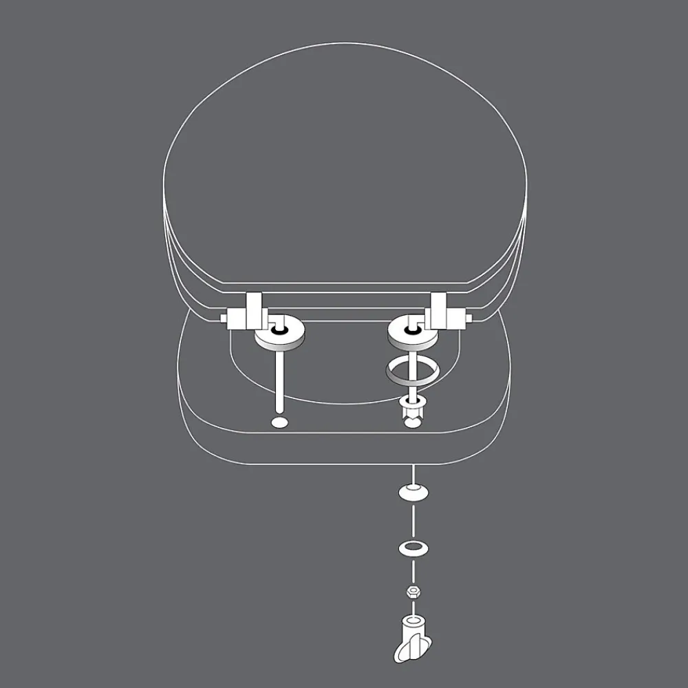 Douceur D'Intérieur Abattant WC MDF charnières métal Amber