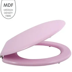 MSV Abattant wc MDF CLEO Rose Poudré Charnières Inox