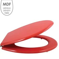 MSV Abattant wc MDF CLEO Rouge Charnières Inox