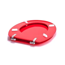 MSV Abattant wc MDF CLEO Rouge Charnières Inox