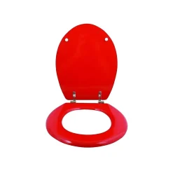 MSV Abattant wc MDF CLEO Rouge Charnières Inox