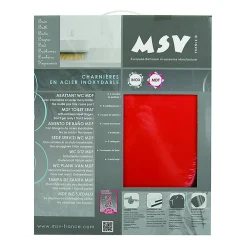 MSV Abattant wc MDF CLEO Rouge Charnières Inox