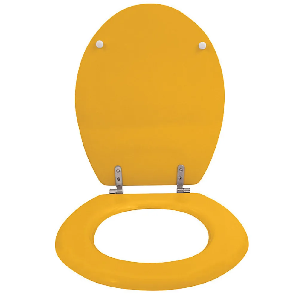 MSV Abattant wc MDF CLEO Safran mat Charnières en Inox