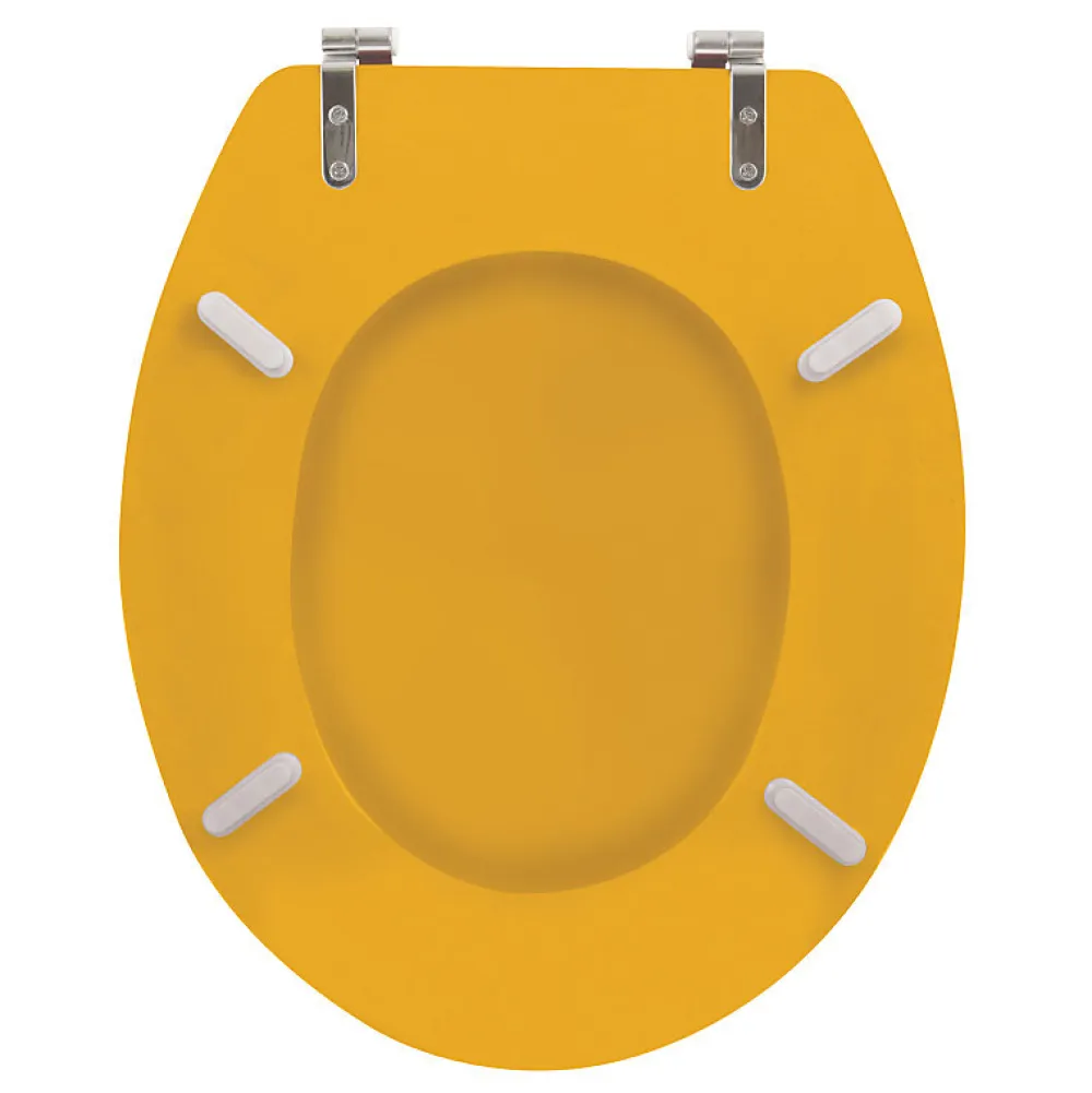 MSV Abattant wc MDF CLEO Safran mat Charnières en Inox