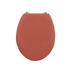 Abattant Wc|MSV Abattant wc MDF CLEO Terracotta mat Charnières en Inox