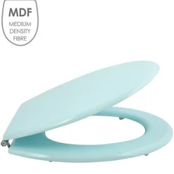 Abattant Wc|MSV Abattant wc MDF CLEO Vert Poudré Charnières en Inox