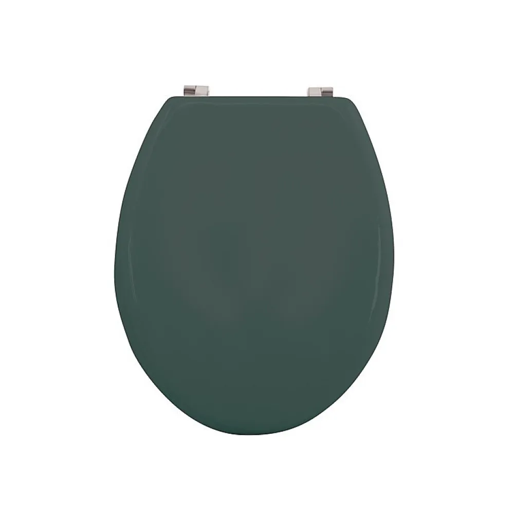 MSV Abattant wc MDF CLEO Vert Foncé mat Charnières en Inox