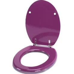 Abattant Wc|MSV Abattant wc MDF CLEO Violet Charnières Inox
