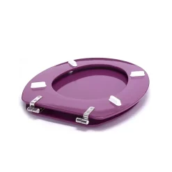 Abattant Wc|MSV Abattant wc MDF CLEO Violet Charnières Inox