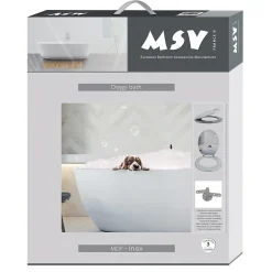 Abattant Wc|MSV Abattant wc MDF Doggy Bath Charnières Inox
