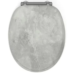 Abattant Wc|Gelco Design Abattant wc mdf effet beton soft close