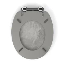 Abattant Wc|Gelco Design Abattant wc mdf effet beton soft close